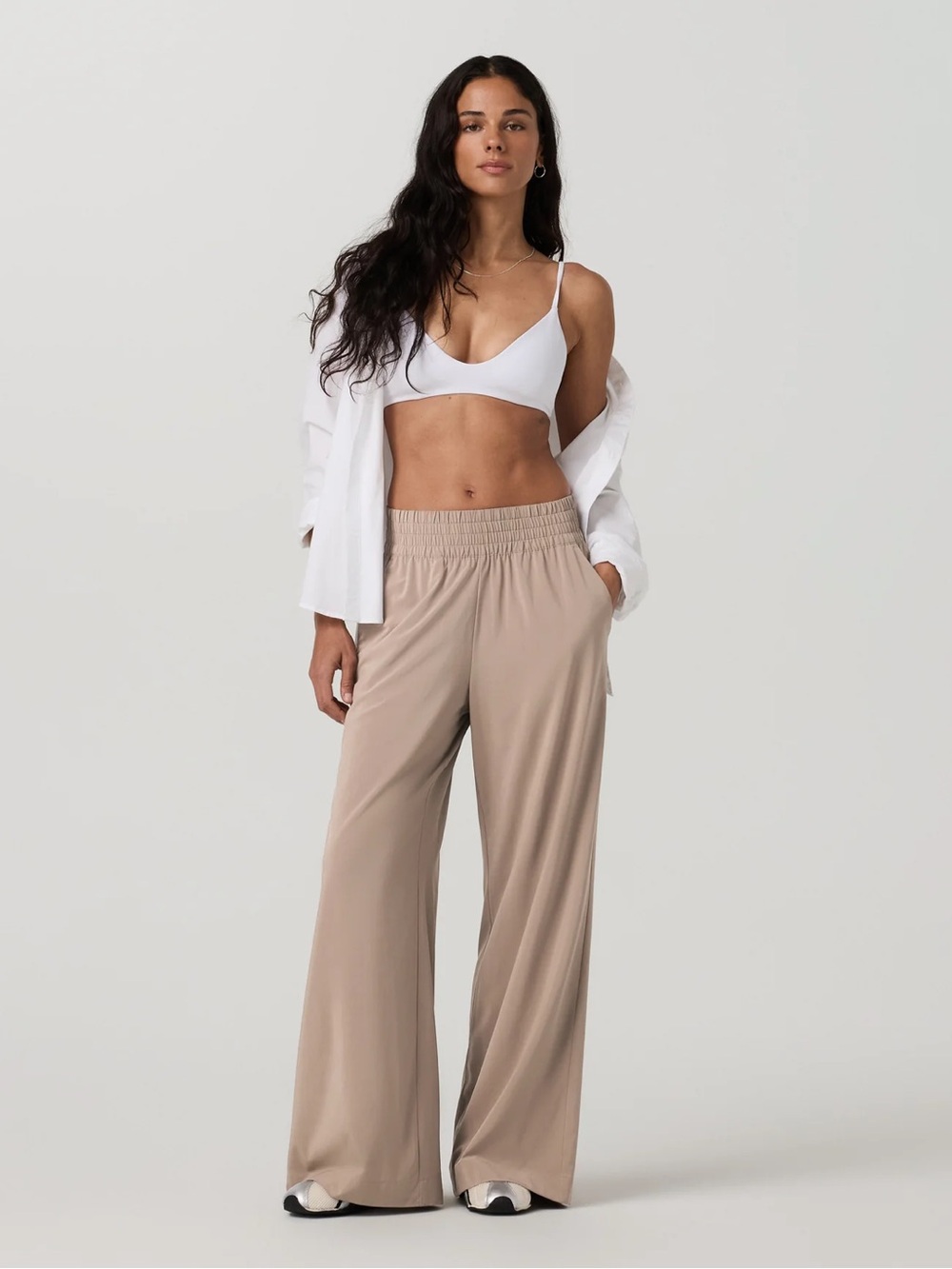 Vuori Villa Wide Leg Lounge Pants in Sorrel Brown